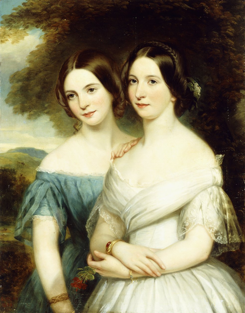 İki Kız Kardeşin Portresi, 1856 by Samuel West