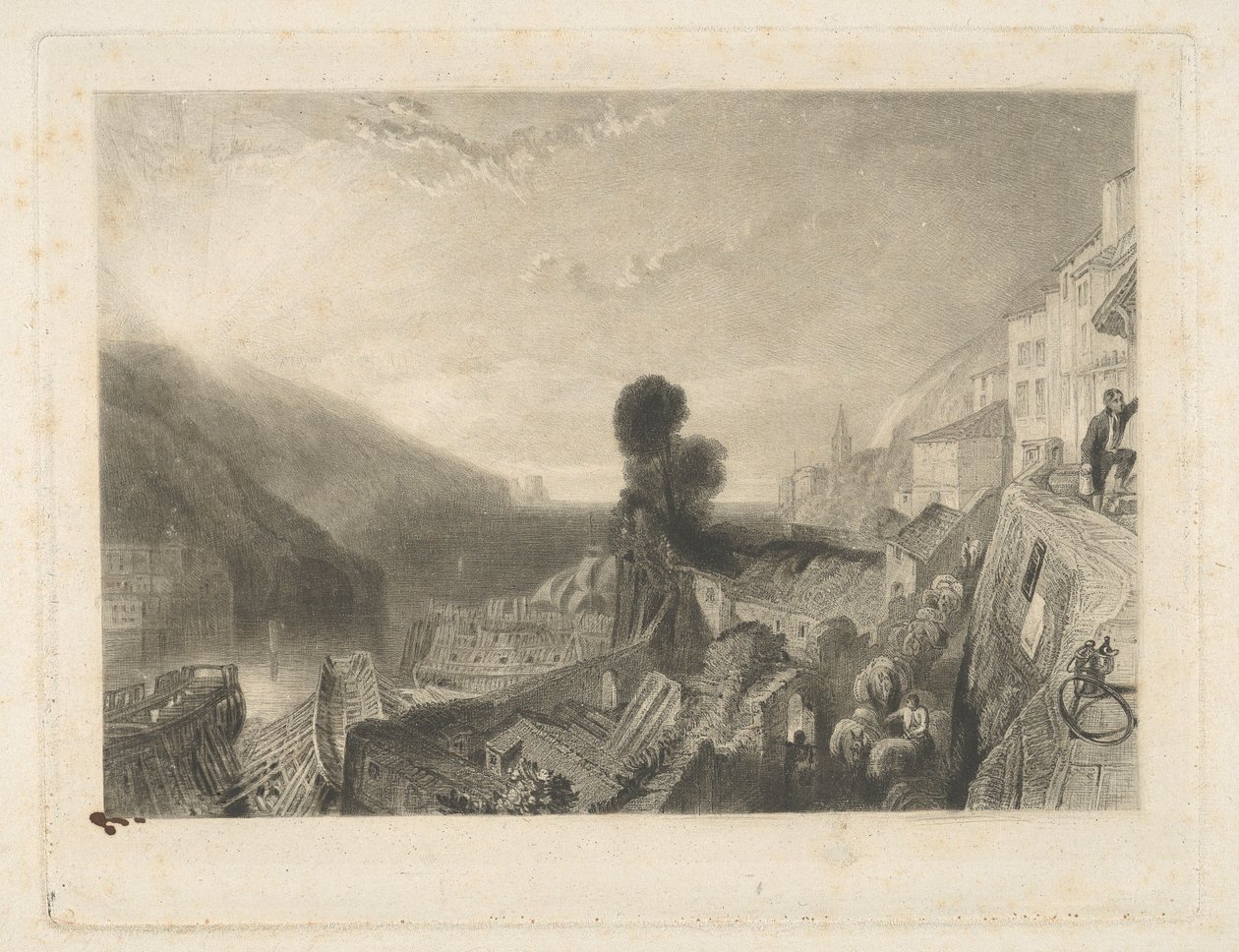 Dartmouth, Dart Nehri üzerinde by Samuel William Reynolds