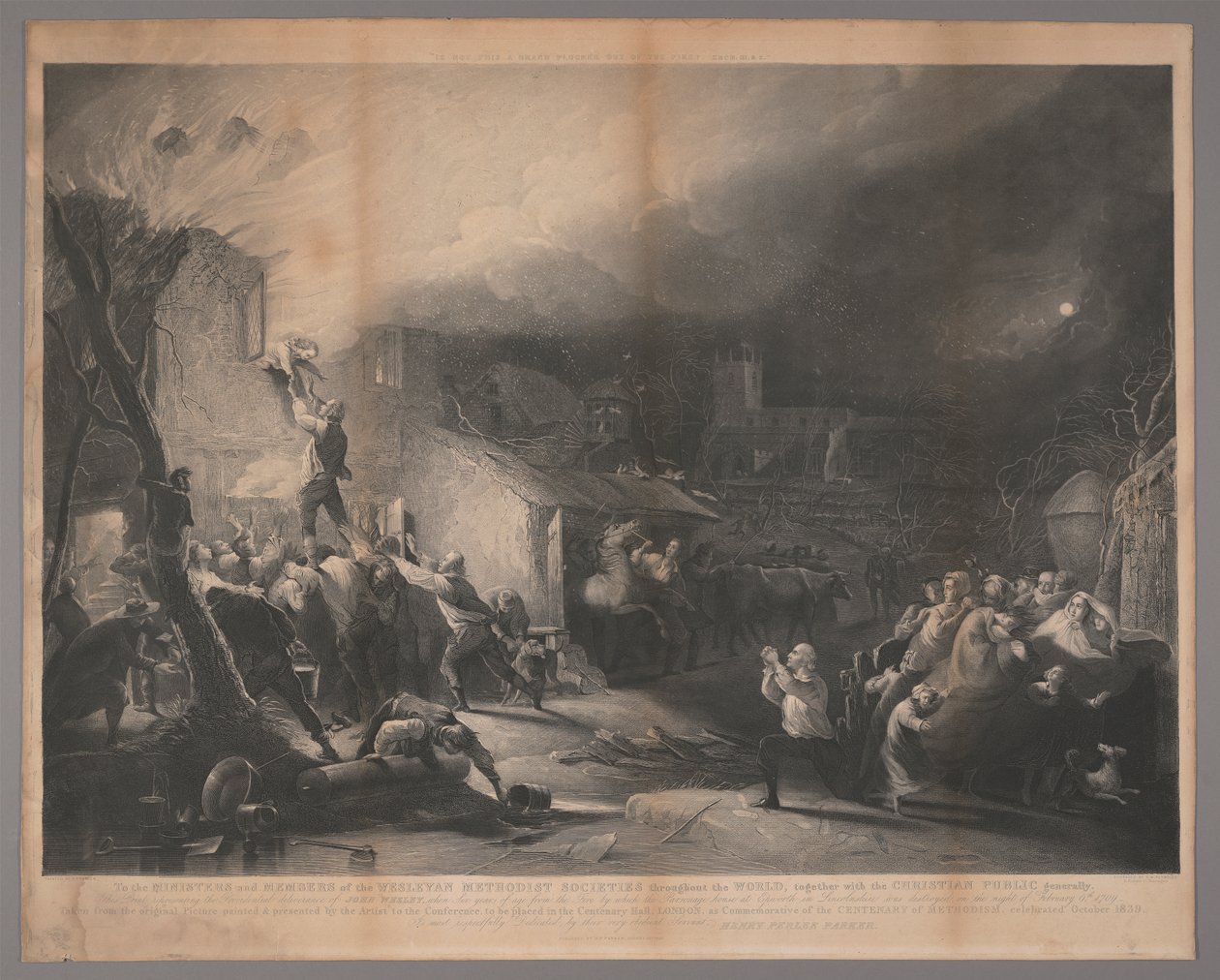 Ateşten Bir Çocuk Olduğunda John Wesley'in İlahi Kurtuluşu by Samuel William Reynolds