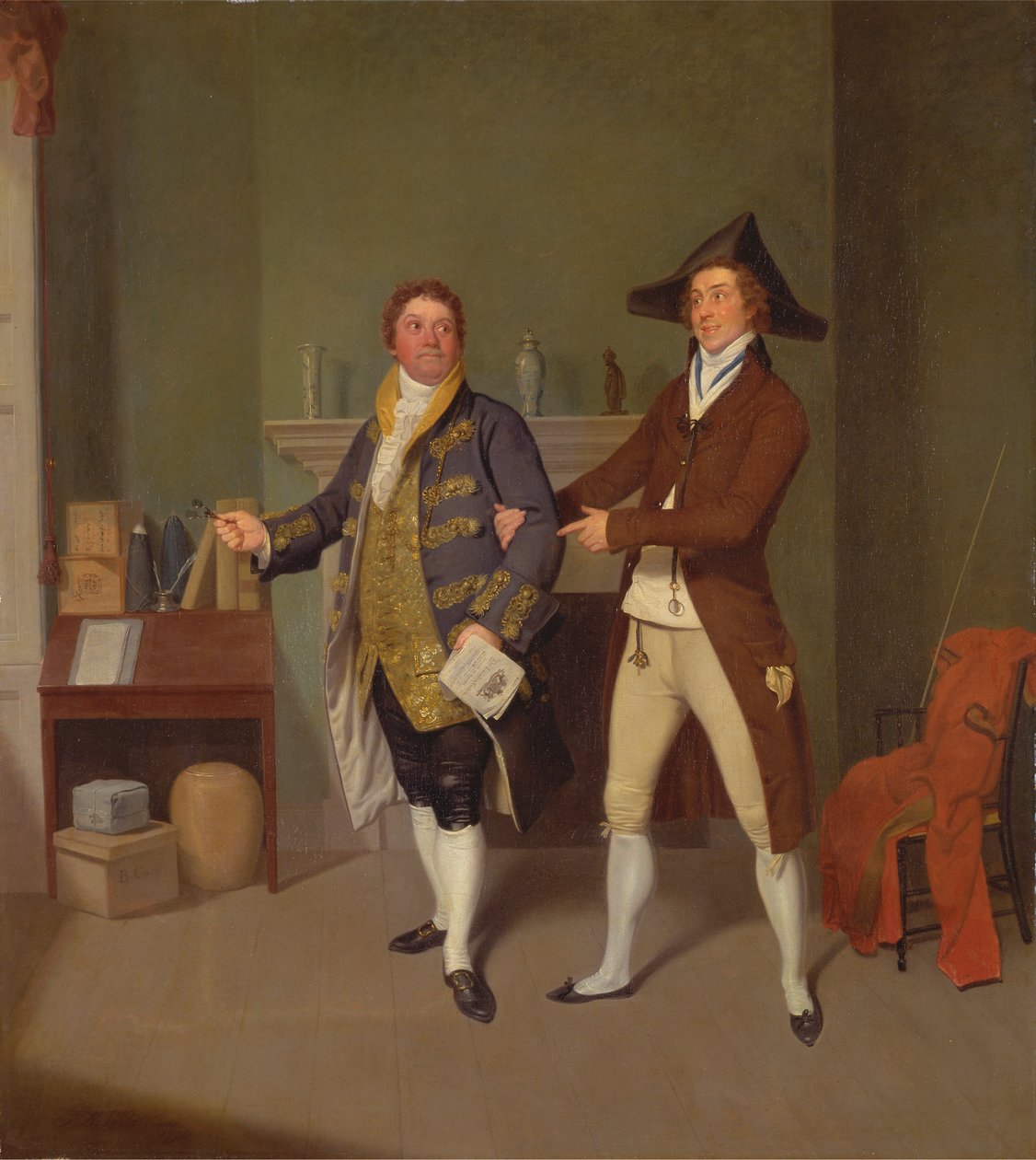 John Quick ve John Fawcett, Thomas Moreton'un "Evlenmenin Yolu"nda by Samuel de Wilde