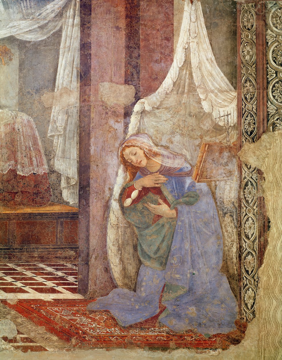 Müjde, bakire detayı, 1481 (ahşap üzerine tempera) by Sandro Botticelli
