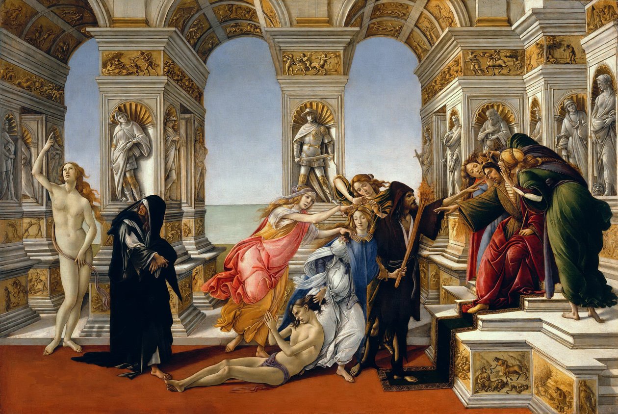 Calumny of Apelles, 1497-98  by Sandro Botticelli