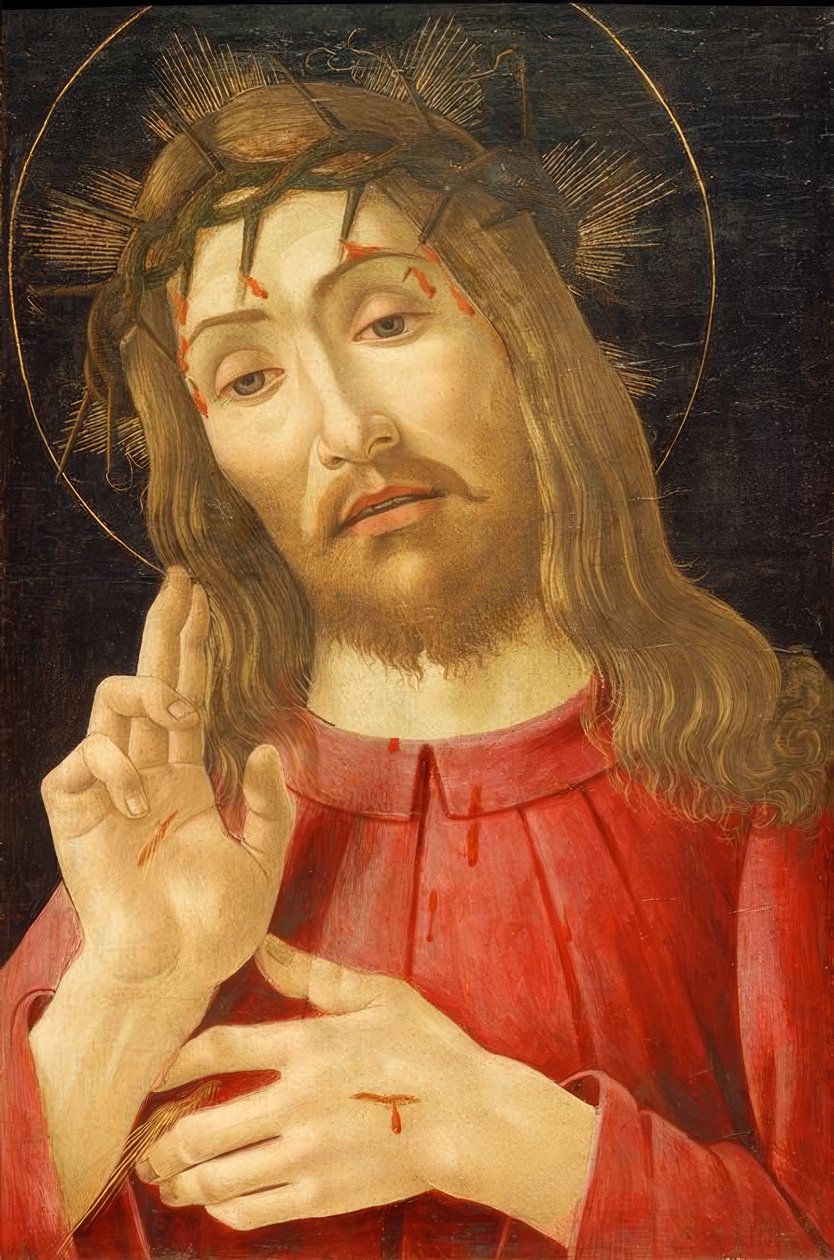 Hüzünlerin Adamı Olarak İsa by Sandro Botticelli