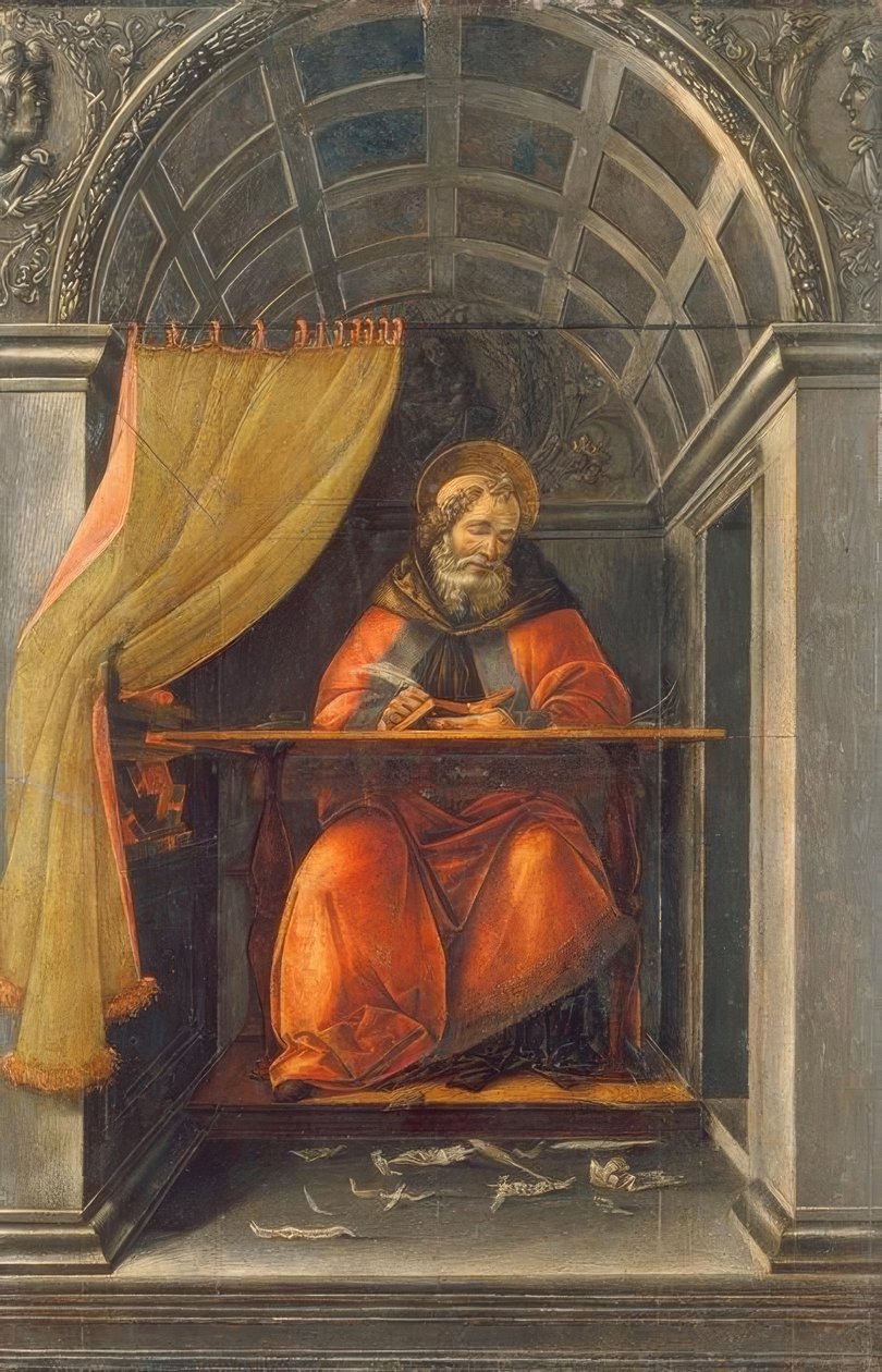 hücrede Aziz Augustine by Sandro Botticelli