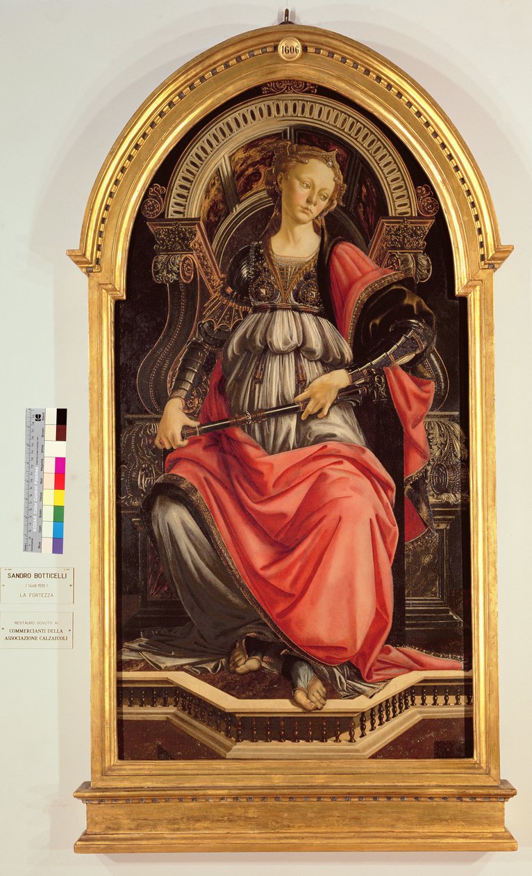 Cesaret (Tüccar Loncası Salonu için oda için görevlendirilen Altı Erdem paneli) 1470 by Sandro Botticelli