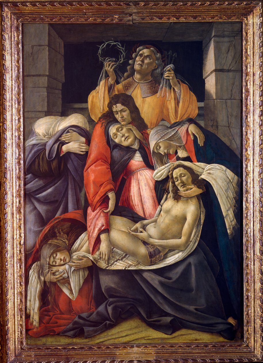 Ölü İsa Üzerine Ağıt, c.1490-1500 (tahta üzerine yağlı boya) by Sandro Botticelli