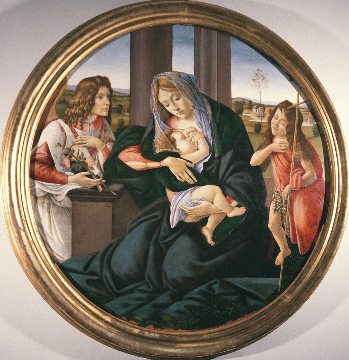 Vaftizci Yahya ve Bir Melek ile Madonna ve Çocuk by Sandro Botticelli