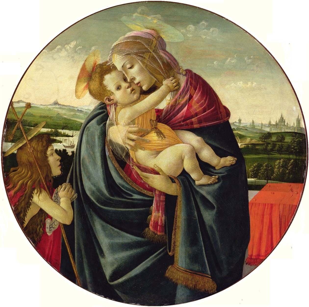 Vaftizci Yahya ile Madonna ve Çocuk by Sandro Botticelli