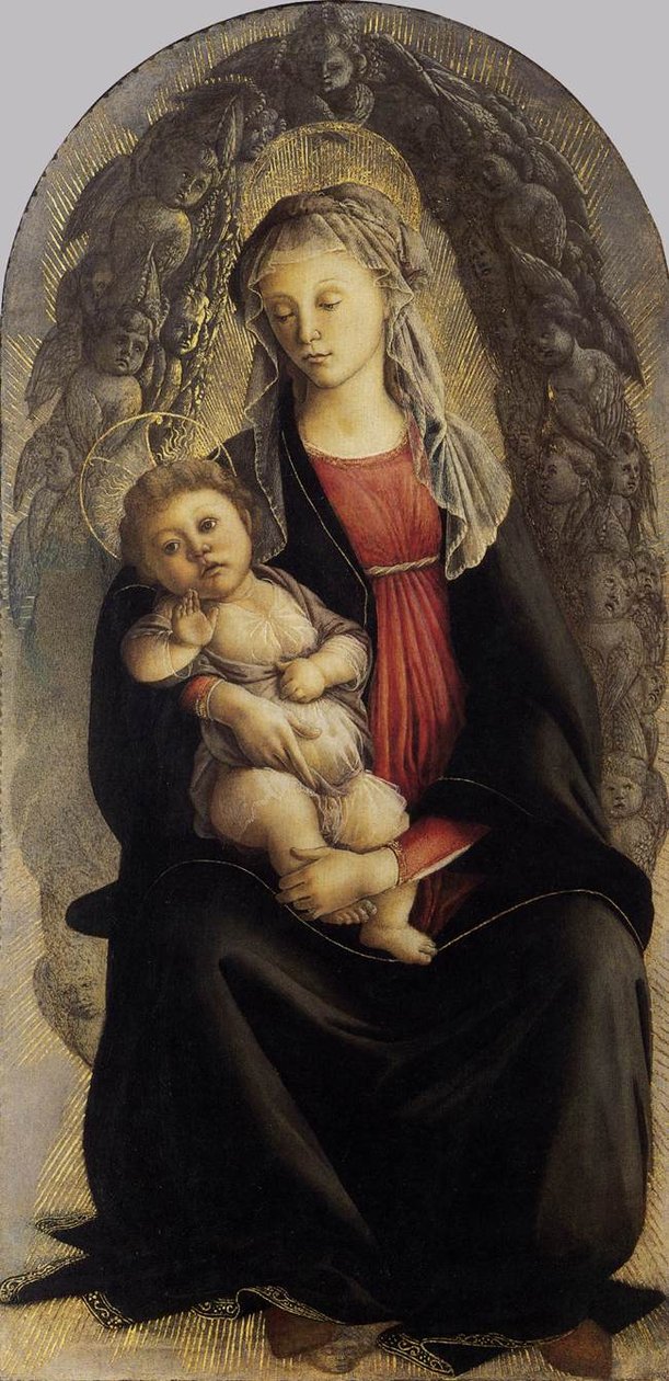 Madonna, Seraphim ile Zaferde by Sandro Botticelli