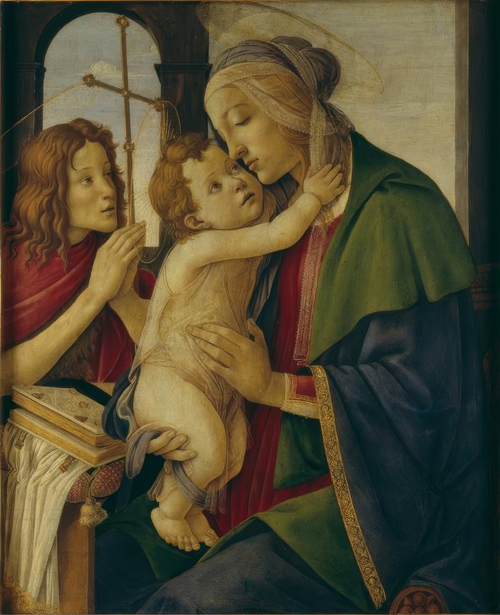çocuk ve Johannesknaben ile Mary by Sandro Botticelli