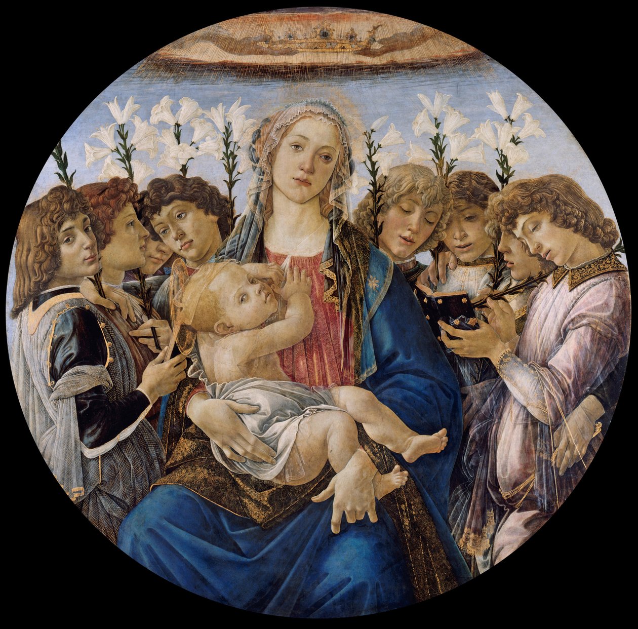 Çocuklu Meryem ve Şarkı Söyleyen Melekler by Sandro Botticelli