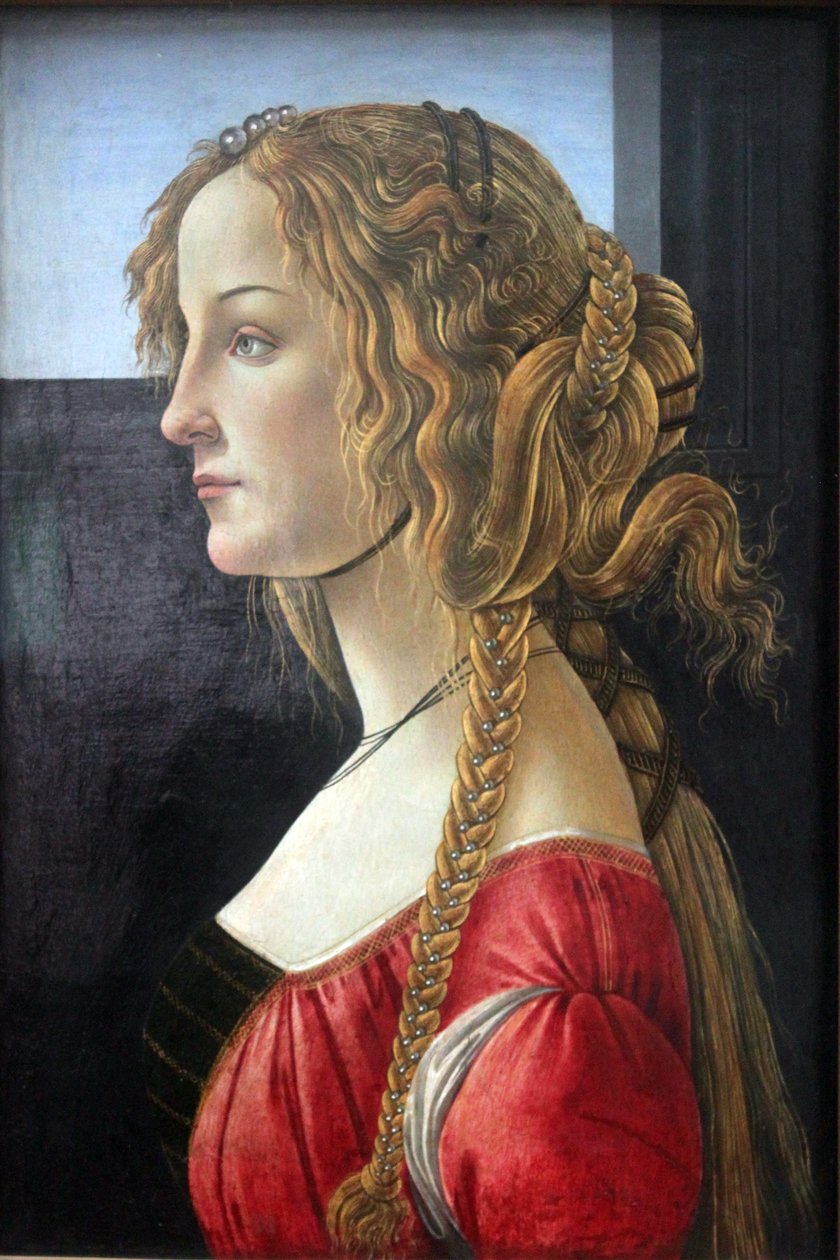 Genç bir kadının profil portresi by Sandro Botticelli