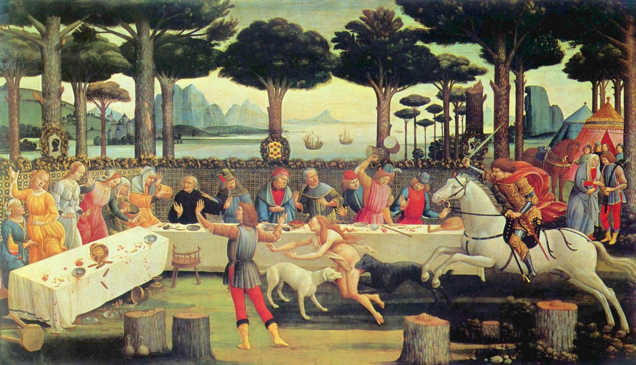 Çam Ormanında Ziyafet by Sandro Botticelli