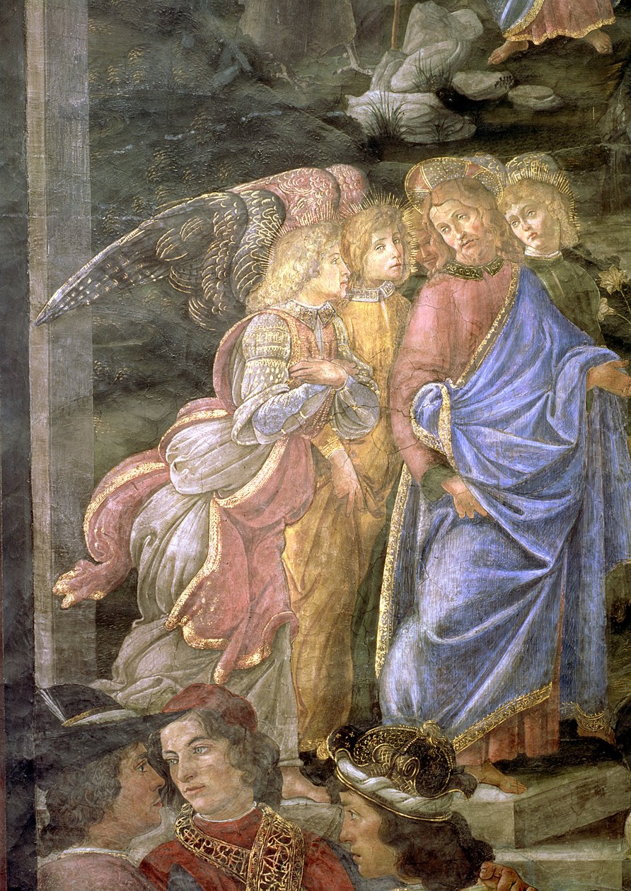 Sistine Şapeli'nden Cüzzamlının Arındırılması ve İsa'nın Günaha Çekilmesi, 1481 (detay) by Sandro Botticelli