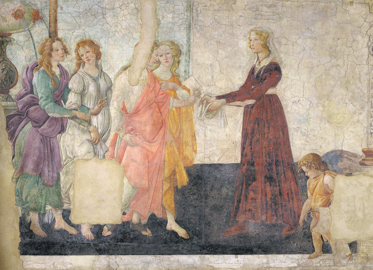Genç bir kıza hediyeler sunan Venüs ve Güzeller, 1486 (ayrıntılar için bkz. 315895) by Sandro Botticelli