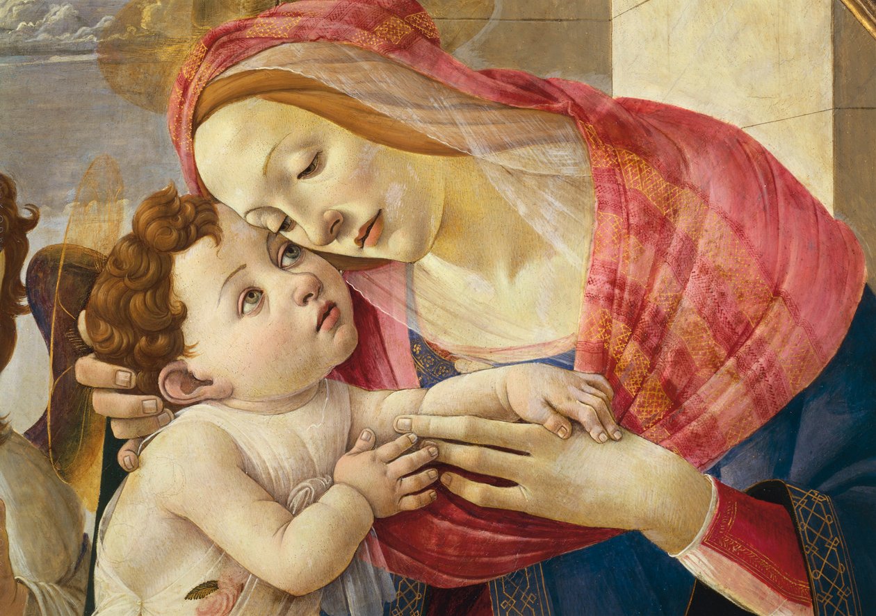 Avusturya, Viyana, Bakire ve Çocuk, detay by Sandro Botticelli