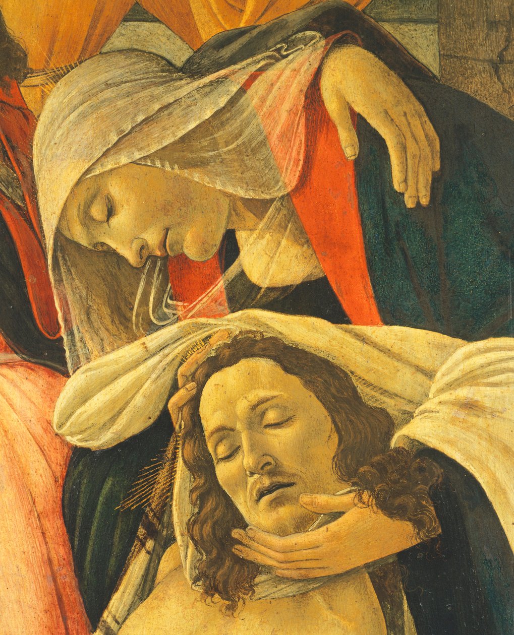 Ölü İsa Üzerine Ağıt, c.1490-1500 (panelde mizaç) (detay) by Sandro Botticelli