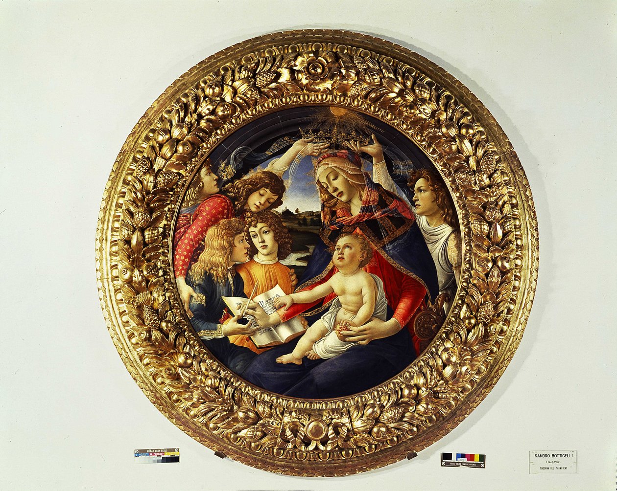 Magnificat Madonna ve beş melek (tondo) - 1481-1483 by Sandro Botticelli