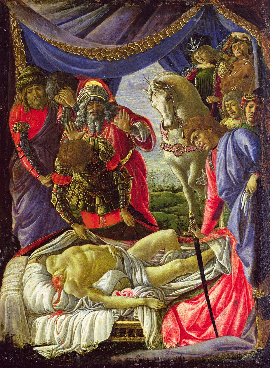 Holofernes Cesedinin Keşfi (panelde tempera) by Sandro Botticelli