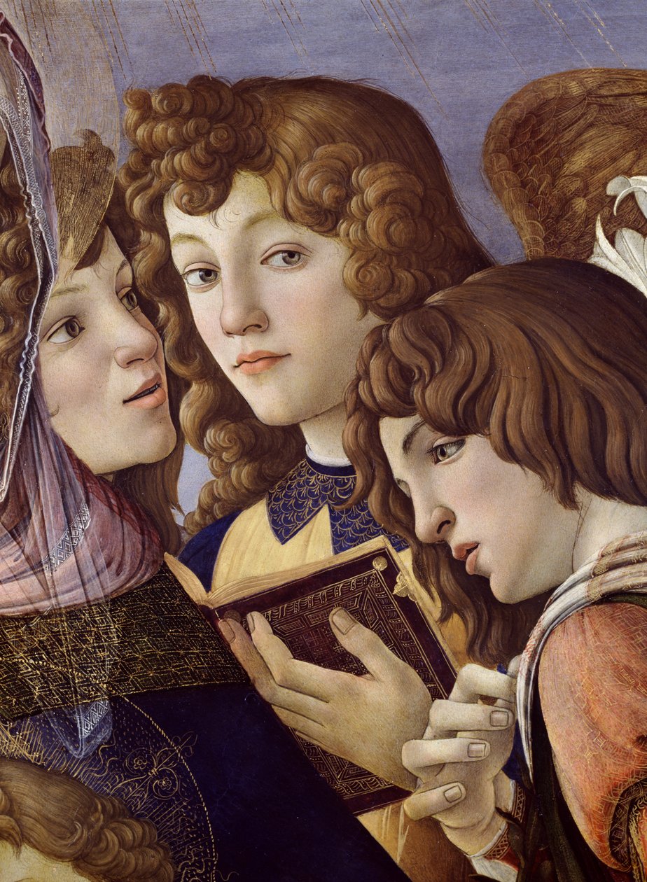 44340 Nar Madonna detayından Melekler by Sandro Botticelli