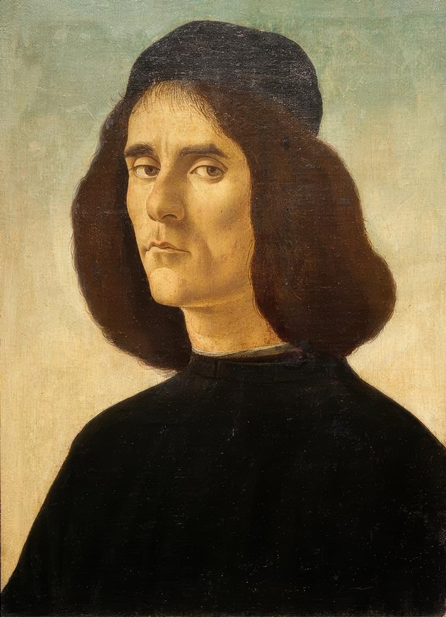 Bildnis des Michael Marullus Tarchaniota by Sandro Botticelli