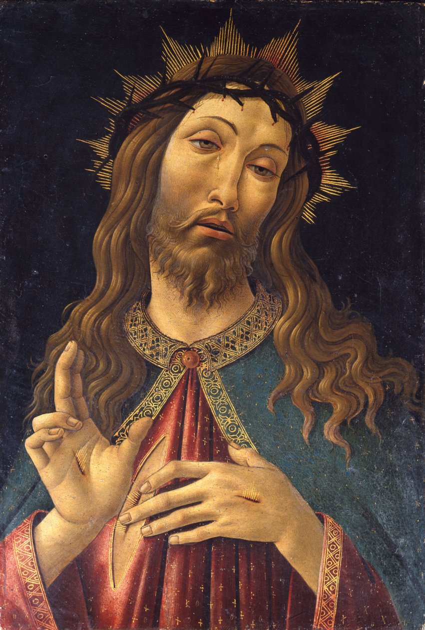 Dikenlerle Taçlandırılan İsa, c. 1500 by Sandro Botticelli