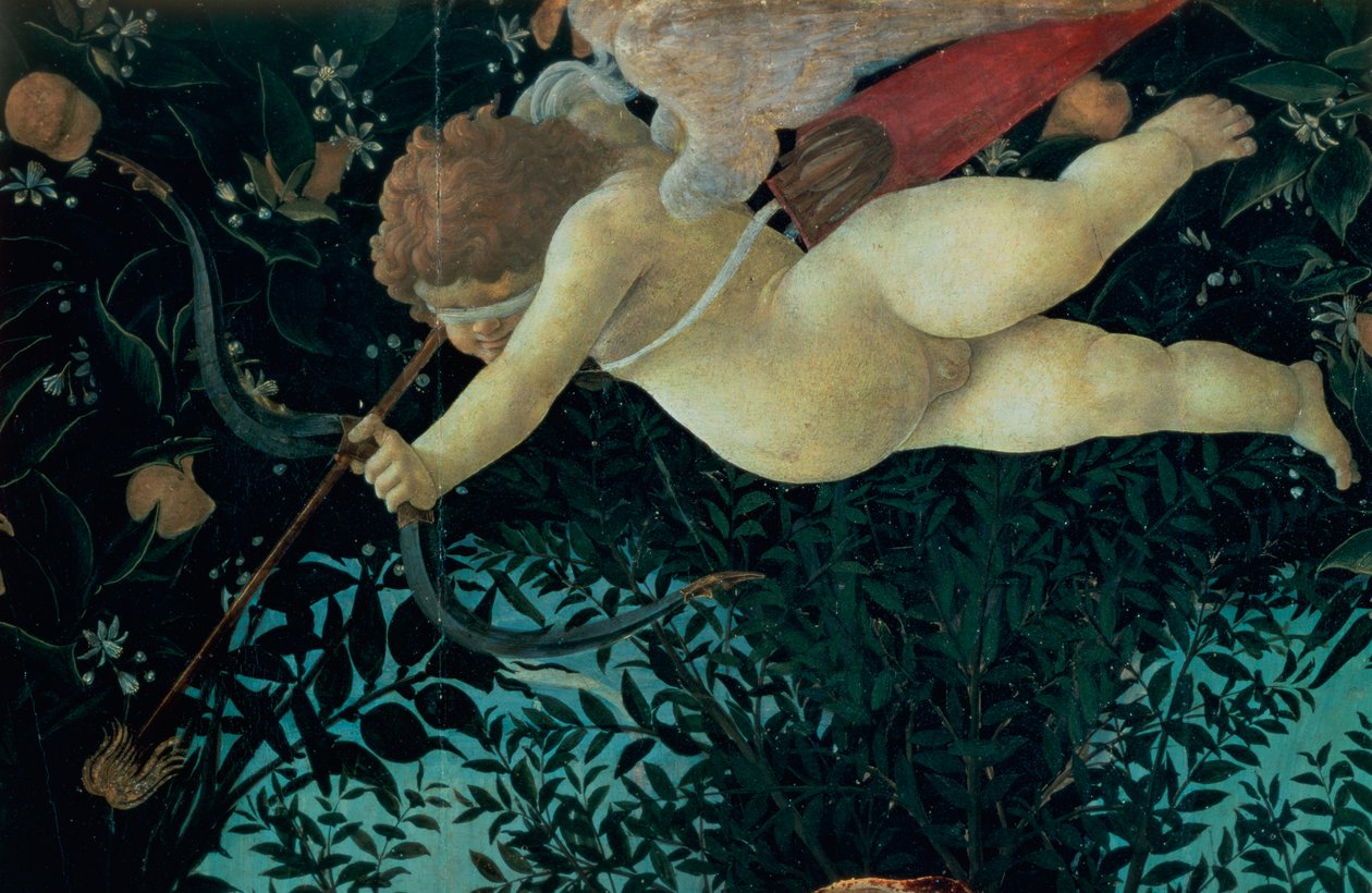 558 panel detayında Primavera tempera