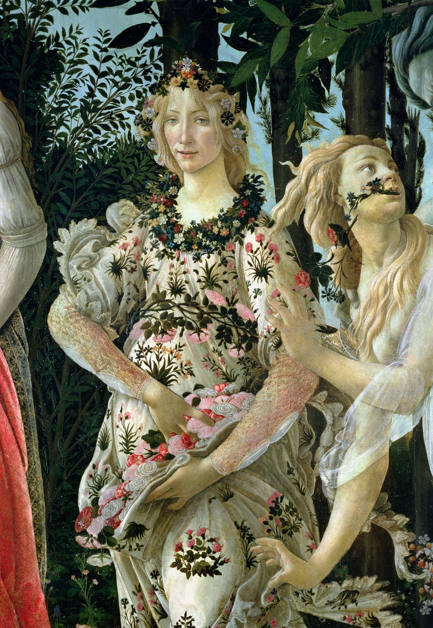 558 panel detayında Primavera tempera