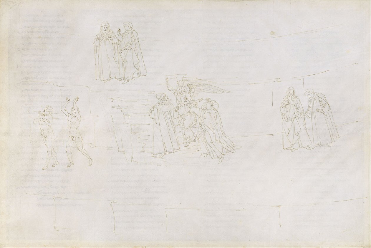 İlahi Komedyaya Örnek Dante Alighieri Purgatorio 17, 1480-1490 by Sandro Botticelli