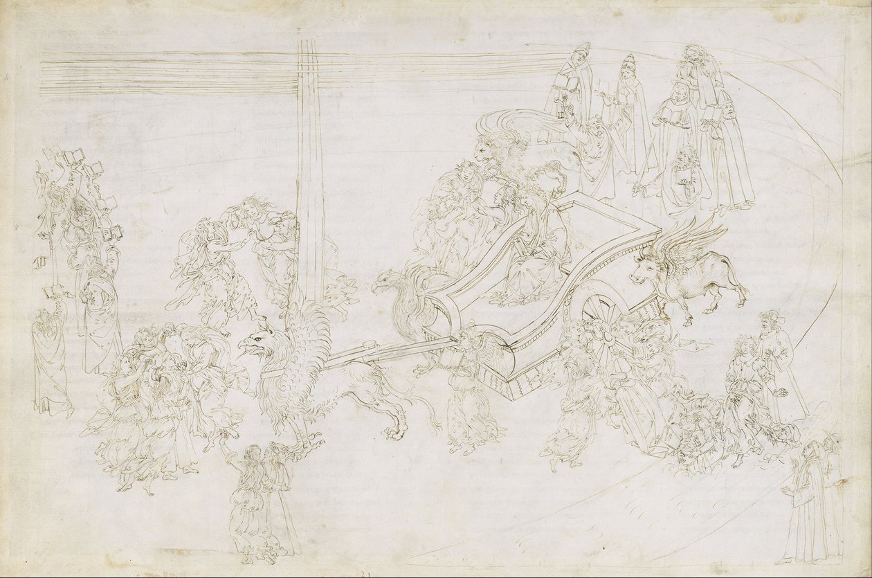 İlahi Komedyaya Örnek Dante Alighieri Purgatorio 31, 1480-1490 by Sandro Botticelli