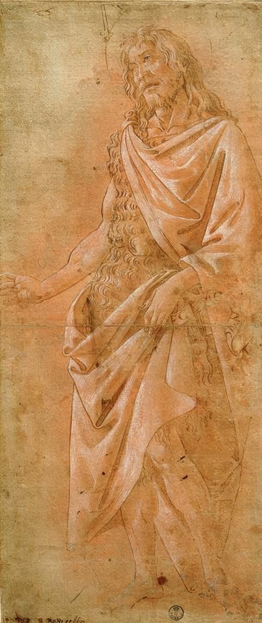 Vaftizci Yahya afiş ile by Sandro Botticelli