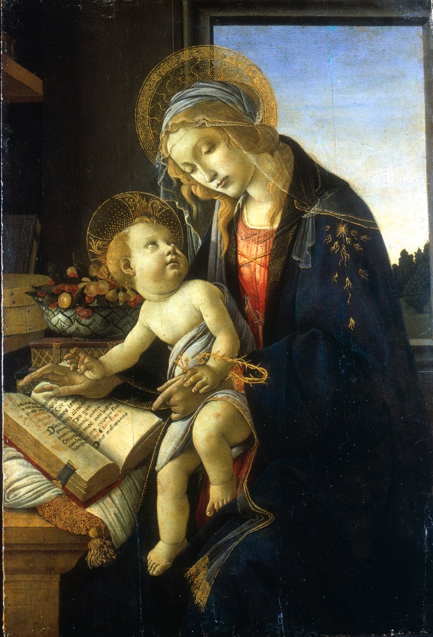 Kitaptaki Madonna ve Çocuk Madonna, 1483. by Sandro Botticelli