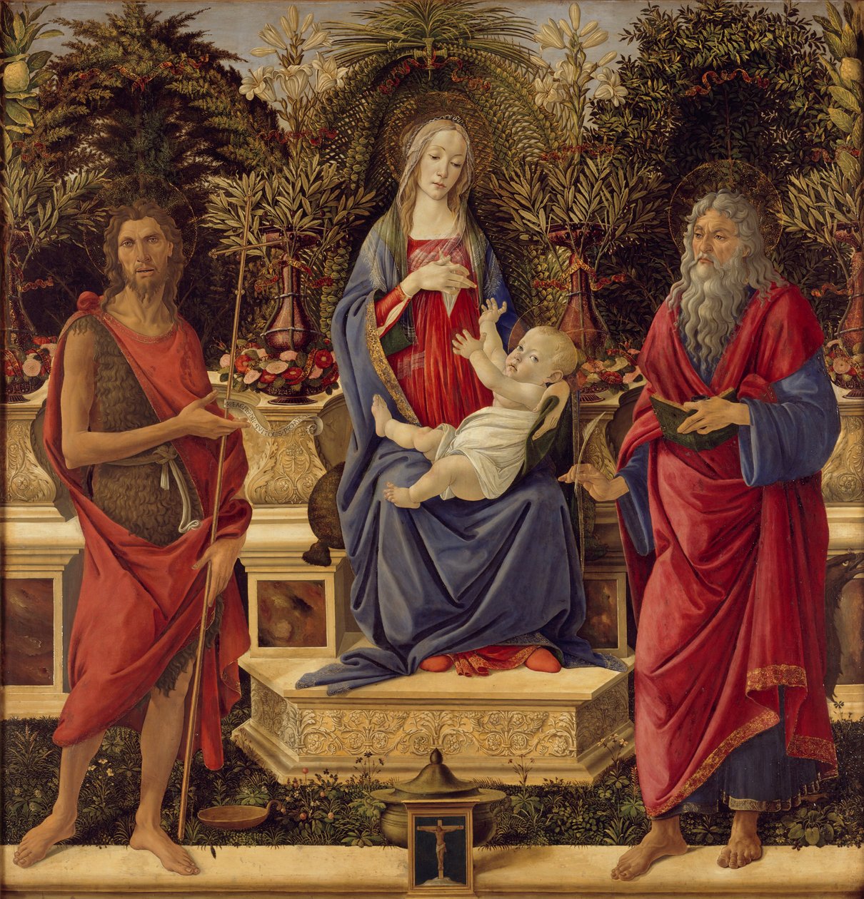 Azizler ile Madonna by Sandro Botticelli