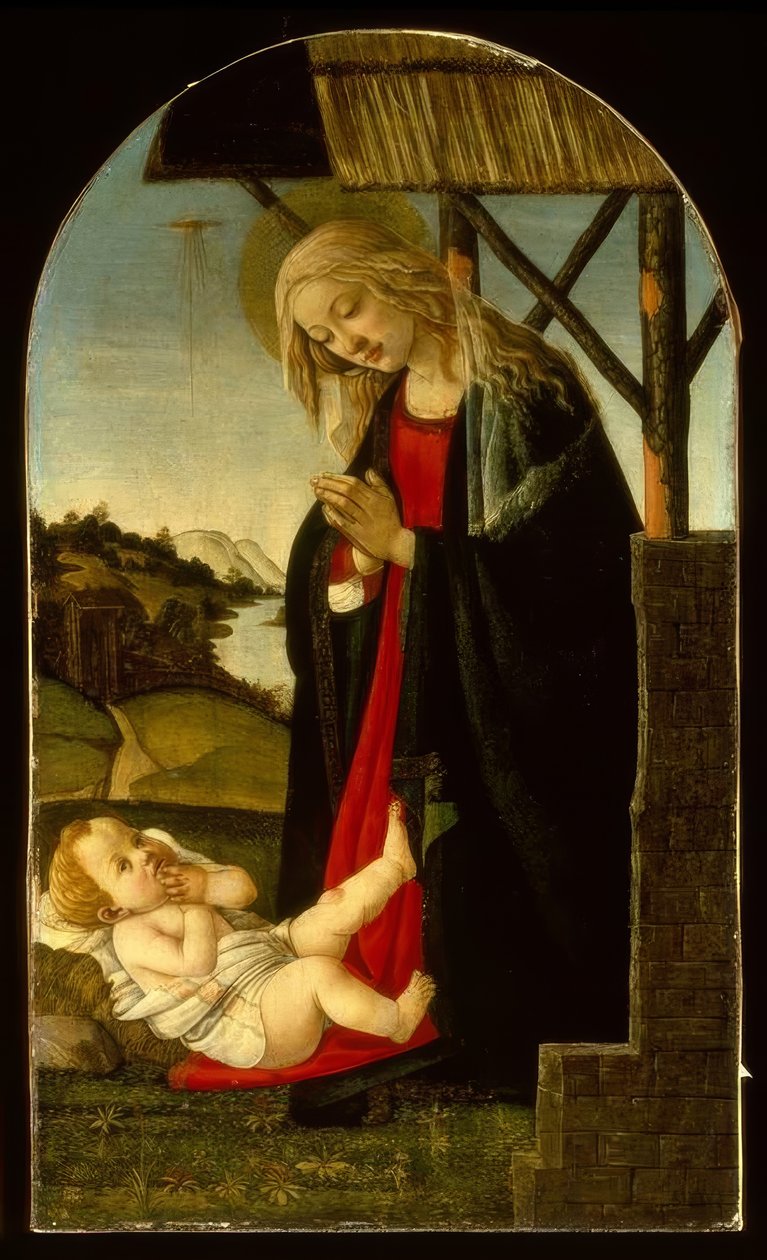 çocuğa tapan Maria by Sandro Botticelli