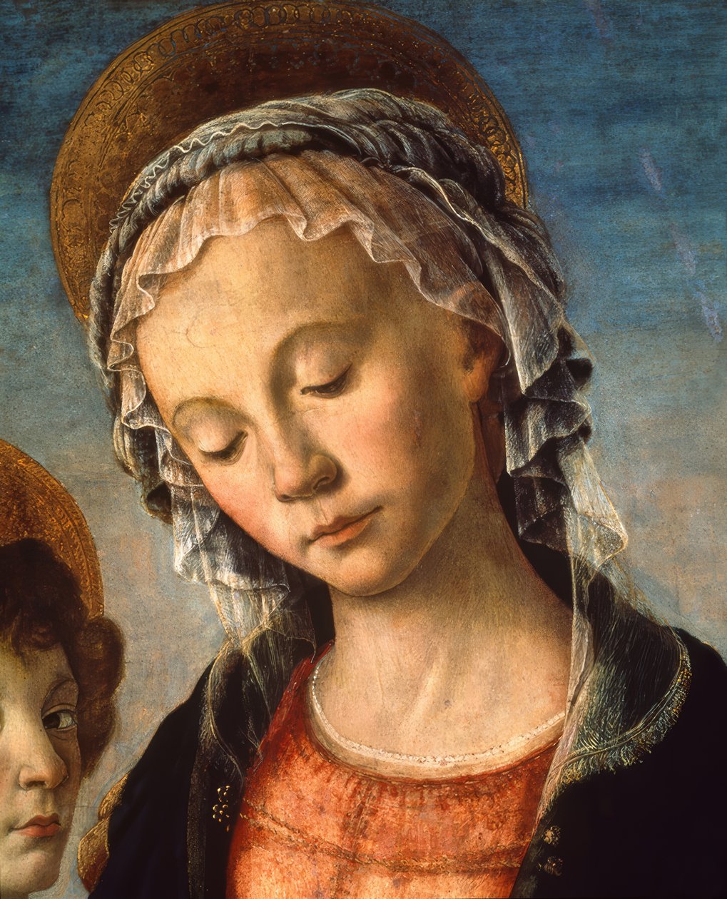 Meryem, çocuk, çocuk John ve iki melek by Sandro Botticelli