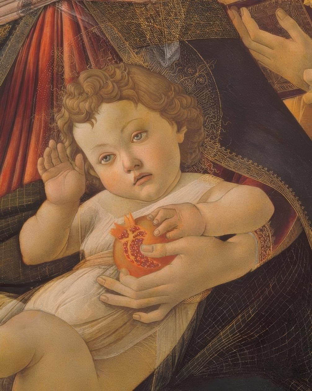 çocuk ve altı melek ile Meryem by Sandro Botticelli