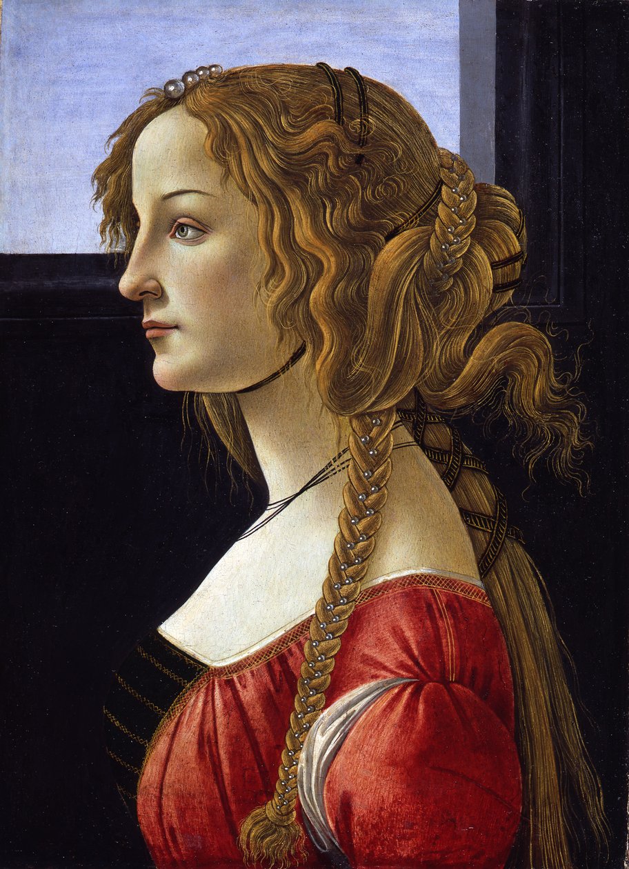 Genç Bir Kadının Profil Portresi Simonetta Vespucci, yaklaşık 1476 by Sandro Botticelli