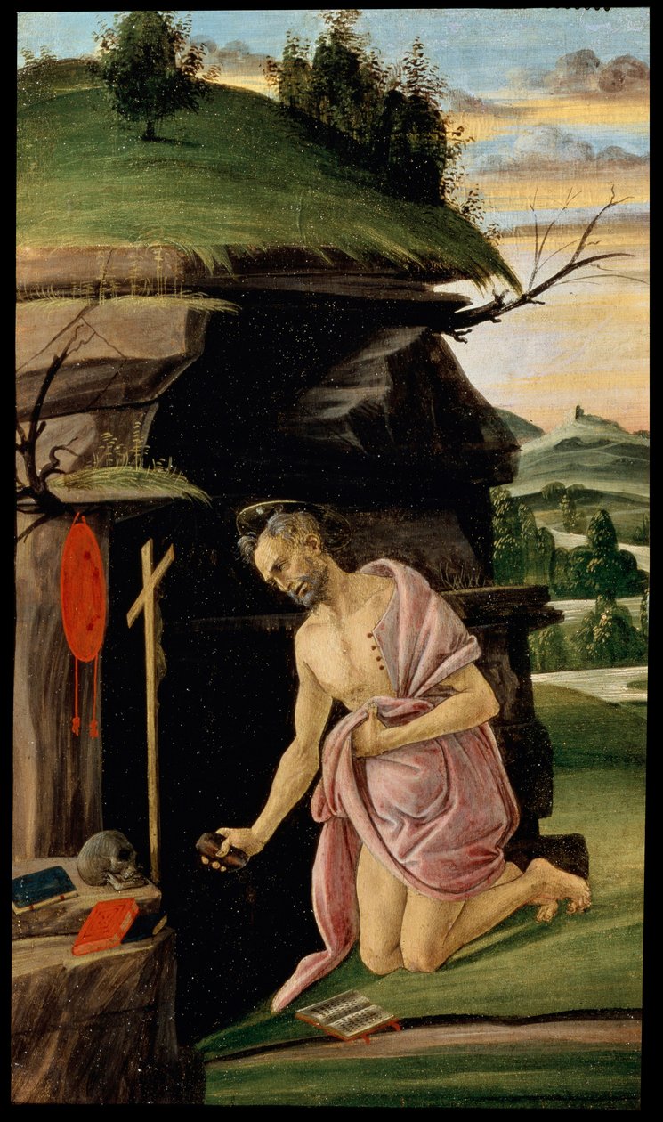 Aziz Jerome, 1498 ve 1505 arasında by Sandro Botticelli