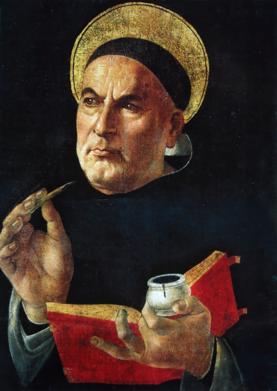 Aziz Thomas Aquinas. by Sandro Botticelli