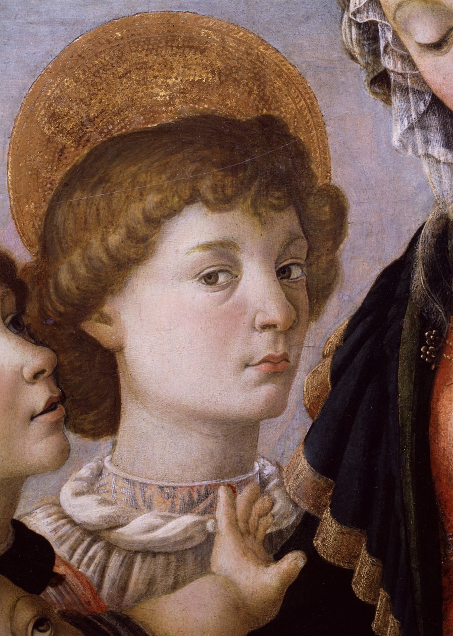 Bakire ve Çocuk'tan Aziz John (ahşap üzerine tempera) by Sandro Botticelli