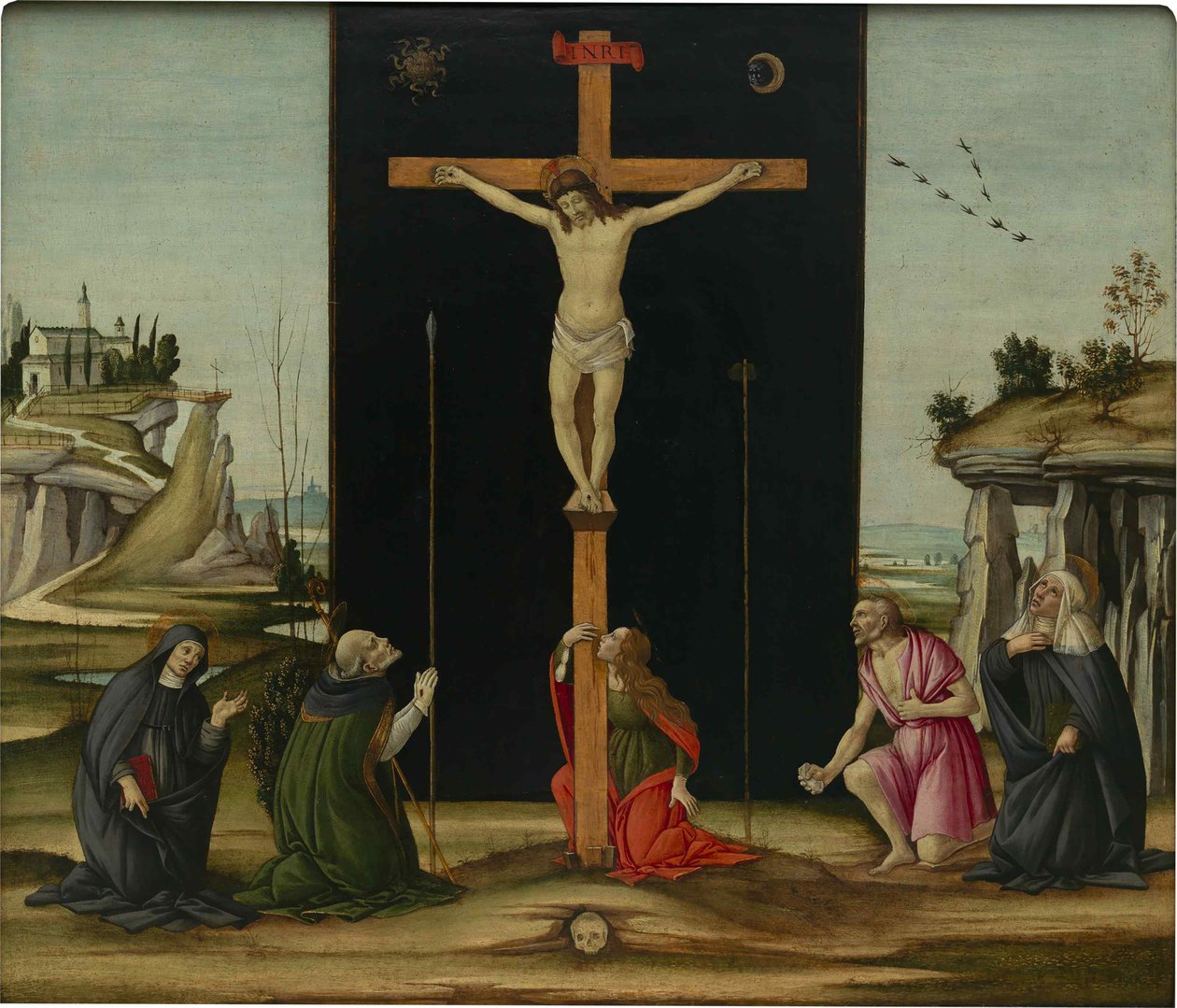 Azizlerle Çarmıha Gerilme, c. 1490. by Sandro Botticelli