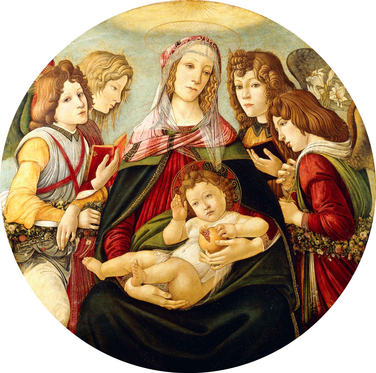 Madonna ve Dört Melekli Çocuk, by Sandro Botticelli
