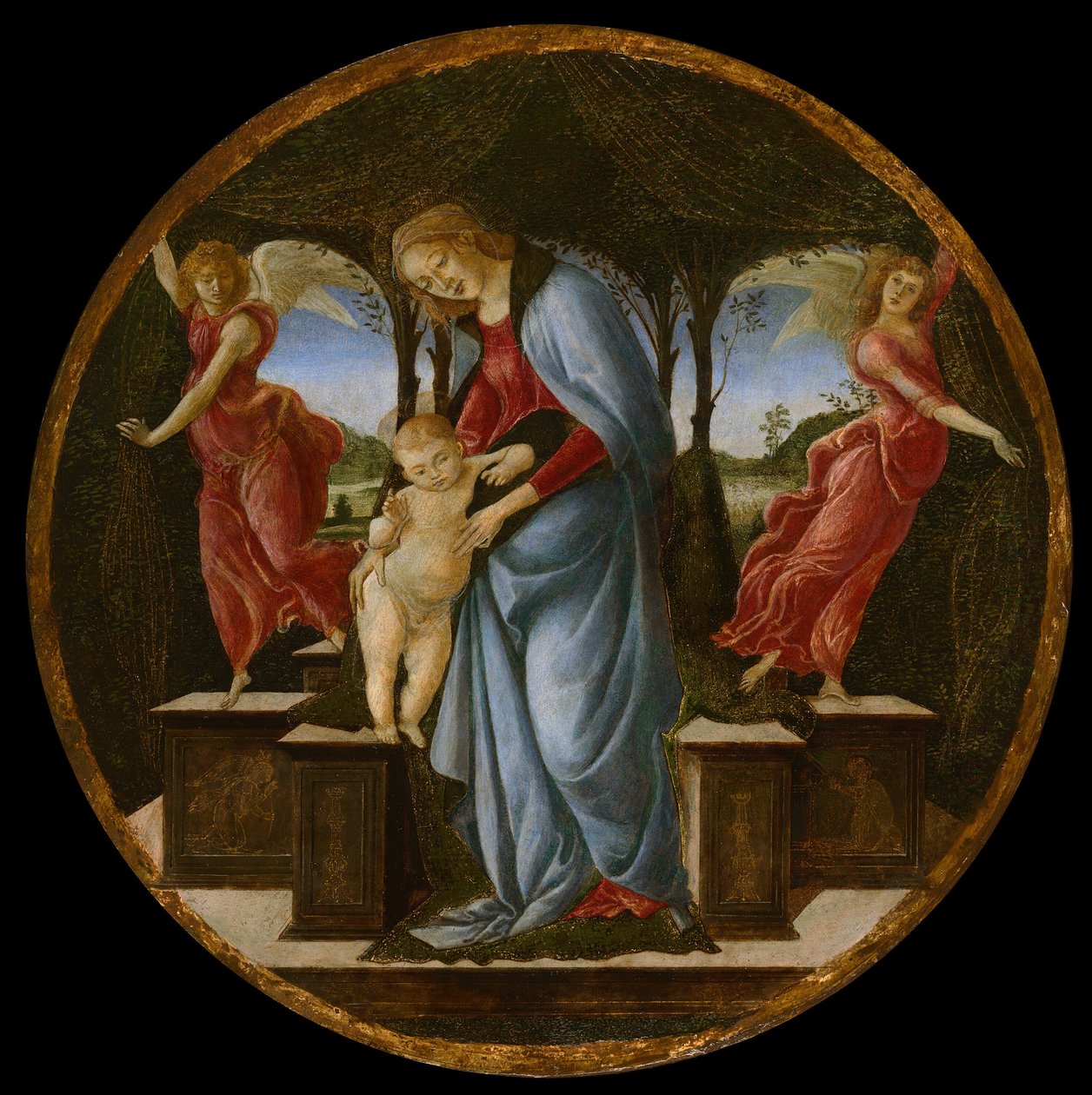 İki Melekli Bakire ve Çocuk, 148595. by Sandro Botticelli