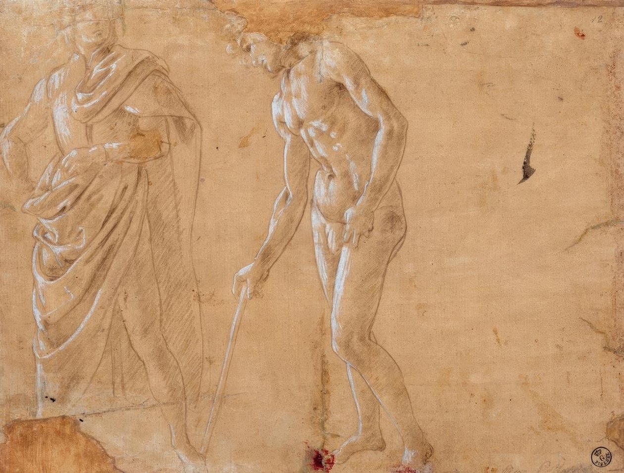 İki figür çalışması by Sandro Botticelli