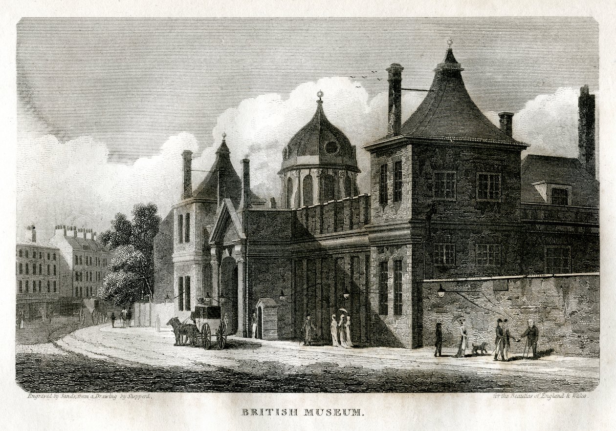 British Museum, Londra, c1810. by Sands