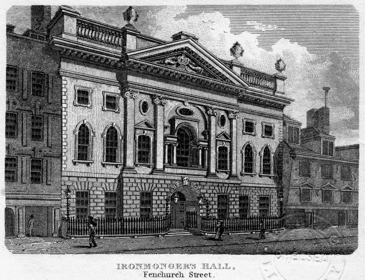Ironmongers Hall, Fenchurch Caddesi, Londra Şehri, 1812. by Sands