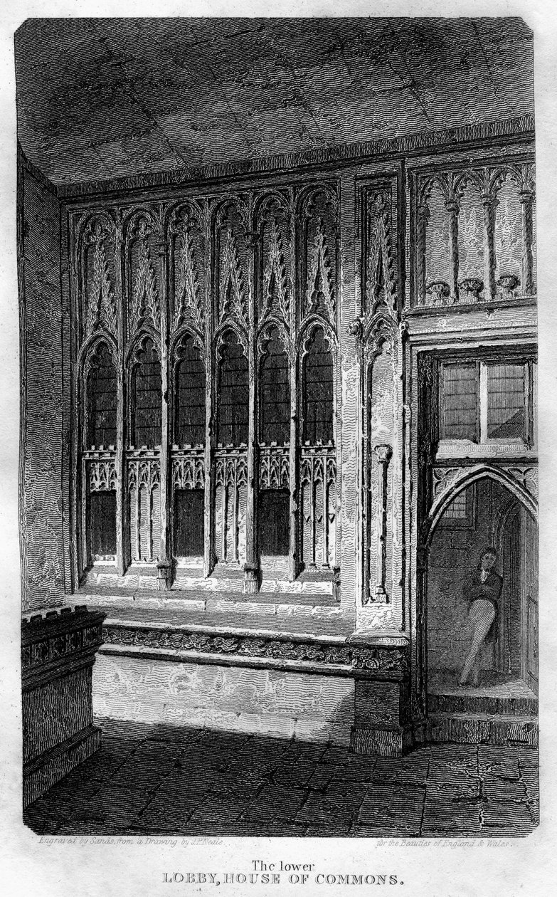 Alt Lobi, Avam Kamarası, Westminster, Londra, 1815. by Sands