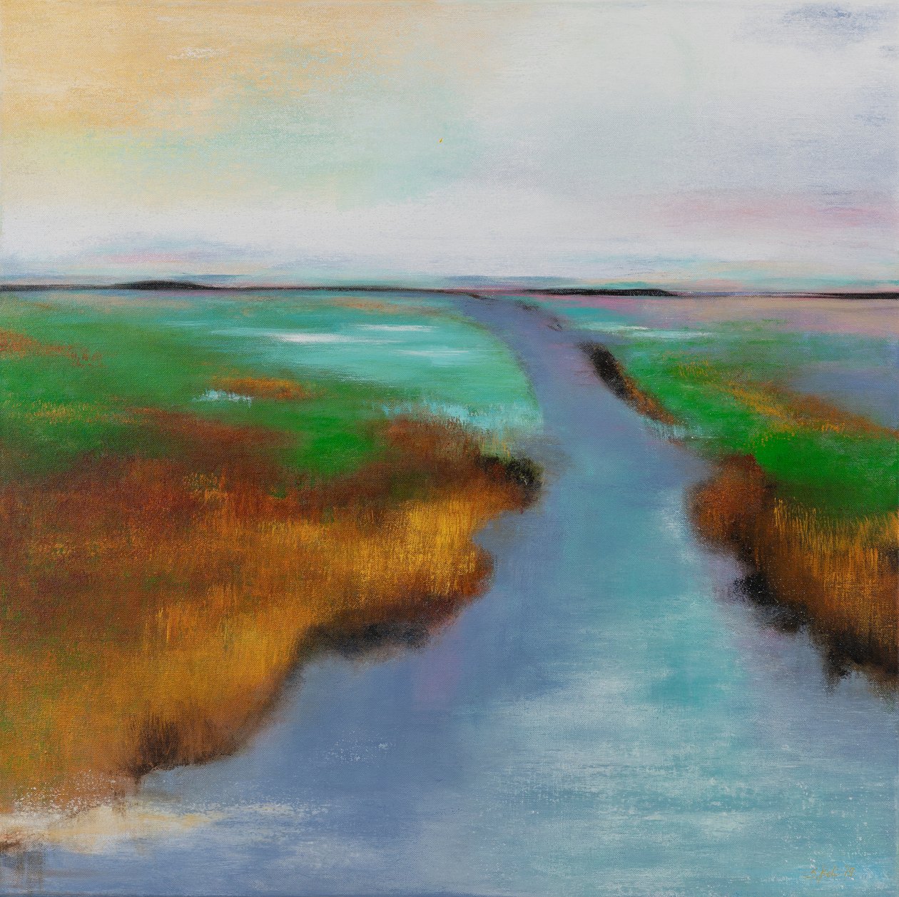 Soul River, 2019 (tuval üzerine akrilik) by Sandy Iseli