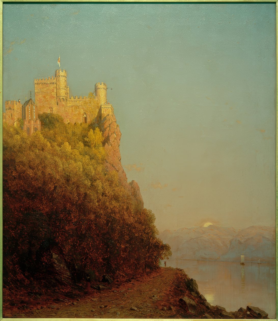 Rheinstein Şatosu / Sanford Robinson Gifford tarafından resim by Sanford Robinson Gifford
