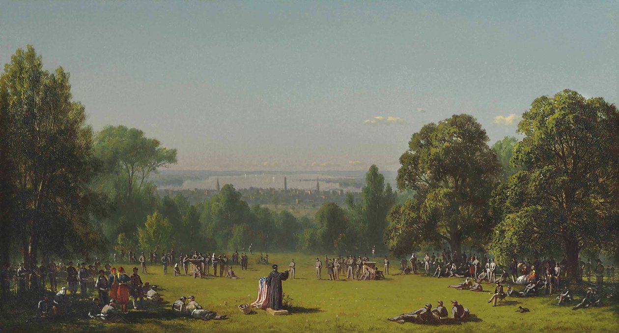 Yedinci Alay kampında Pazar sabahı by Sanford Robinson Gifford